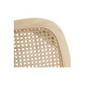 Sedia da Sala da Pranzo 45 x 42 x 87 cm Legno Bianco Rattan