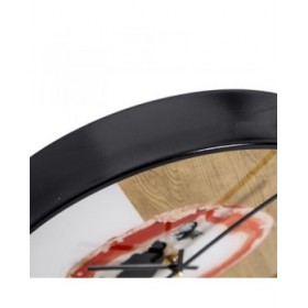 Orologio da Parete 30,5 x 4,3 x 30,5 cm Cristallo Dorato Bianco PVC