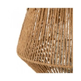 Lanterna 33 x 33 x 27 cm Portacandele Naturale Fibra naturale