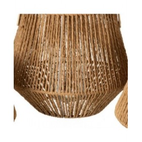 Lanterna 33 x 33 x 27 cm Portacandele Naturale Fibra naturale