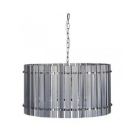 Lampadario 76 x 76 x 39 cm Cristallo Metallo Argento