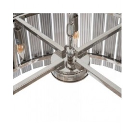 Lampadario 76 x 76 x 39 cm Cristallo Metallo Argento