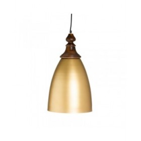 Lampadario 21 x 21 x 37 cm Dorato Legno Ferro 220 V Legno di mango 240 V