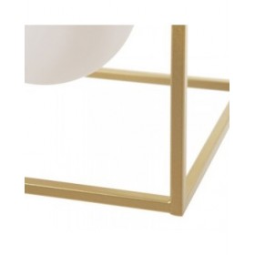 Lampadario 45 x 20 x 20 cm Cristallo Dorato Metallo Bianco