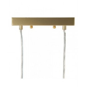 Lampadario 45 x 20 x 20 cm Cristallo Dorato Metallo Bianco
