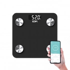 Bilancia Digitale da Bagno EDM 07613 Body Composition Nero 180 kg