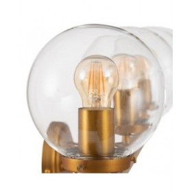 Lampada da Parete 60 x 20 cm Cristallo Dorato Metallo