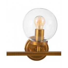 Lampada da Parete 60 x 20 cm Cristallo Dorato Metallo