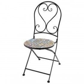 Sedia da giardino Praha Nero Esterno Ferro (39 x 47 x 94 cm)