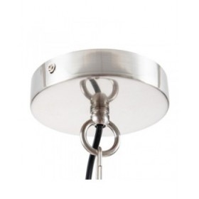 Lampadario Metallo Argento 35 x 35 x 45 cm