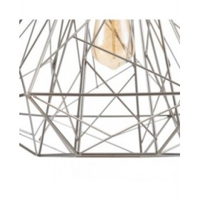 Lampadario Metallo Argento 35 x 35 x 45 cm