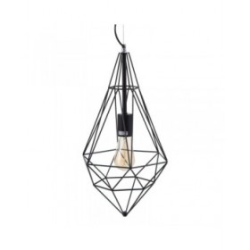 Lampadario Nero Metallo 26 x 26 x 46 cm