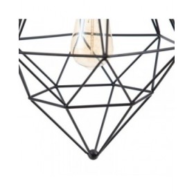 Lampadario Nero Metallo 26 x 26 x 46 cm