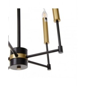 Lampadario 40,5 x 43 x 33 cm Nero Dorato Metallo