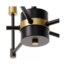 Lampadario 40,5 x 43 x 33 cm Nero Dorato Metallo