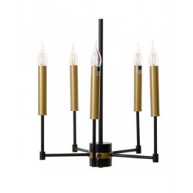 Lampadario 40,5 x 43 x 33 cm Nero Dorato Metallo