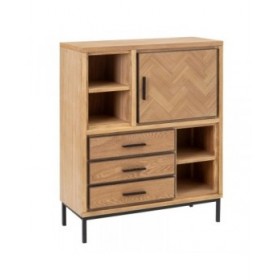 Credenza SPIKE 90 x 36 x 115,5 cm Naturale Metallo Legno