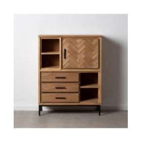 Credenza SPIKE 90 x 36 x 115,5 cm Naturale Metallo Legno