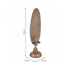 Candelabro Alexandra House Living Dorato Ferro 16 x 60 x 17 cm Piume