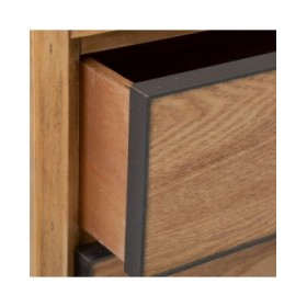 Credenza SPIKE 90 x 36 x 115,5 cm Naturale Metallo Legno