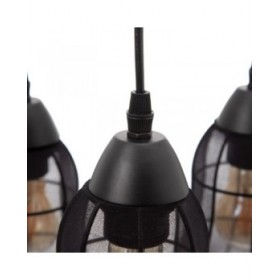 Lampadario 40 x 40 x 140 cm Nero Metallo 27 cm