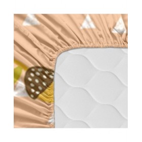Lenzuolo con angoli HappyFriday MOSHI MOSHI Multicolore Marrone Chiaro 70 x 140 x 14 cm