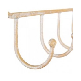 Scaffale 39,5 x 10,5 x 70 cm Naturale Metallo Bianco
