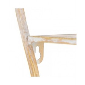 Scaffale 39,5 x 10,5 x 70 cm Naturale Metallo Bianco