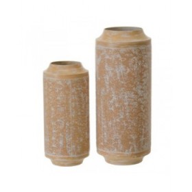 Portacandele 22,5 x 22,5 x 50 cm Naturale Metallo