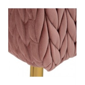 Panca 111 x 44 x 41,5 cm Tessuto Sintetico Rosa Metallo