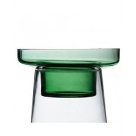 Portacandele 16,5 x 16,5 x 28,5 cm Verde Vetro