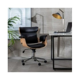 Poltrona da Ufficio Nero Naturale 68 x 62 x 85 cm