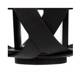 Lanterna 35 x 35 x 29 cm Portacandele Nero Bambù