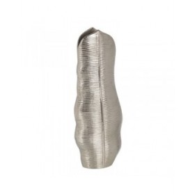 Vaso Metallo Argento 17 x 9 x 44 cm