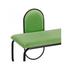 Panca 110 x 40 x 68 cm Tessuto Sintetico Metallo Verde