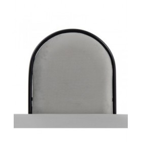 Panca 110 x 40 x 68 cm Tessuto Sintetico Grigio Metallo
