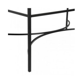 Tavolino da Caffè 100 x 60 x 45,5 cm Cristallo Metallo
