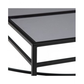 Tavolino da Caffè 100 x 60 x 45,5 cm Cristallo Metallo