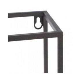 Scaffale 36 x 12 x 36 cm Nero Dorato Metallo