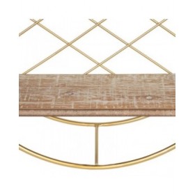 Mensole Naturale Dorato Metallo Legno 43 x 13 x 43 cm
