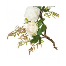 Fiori Decorativi 160 x 30 x 24 cm Bianco Peonia