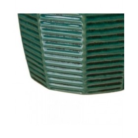 Vaso 19,5 x 19,5 x 18,5 cm Ceramica Blu scuro