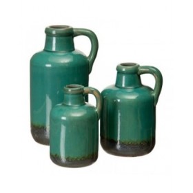 Vaso 15,5 x 15,5 x 30 cm Ceramica Blu scuro