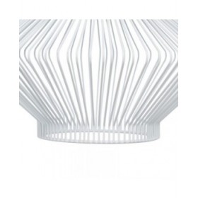 Lampadario Metallo Bianco 28 x 28 cm
