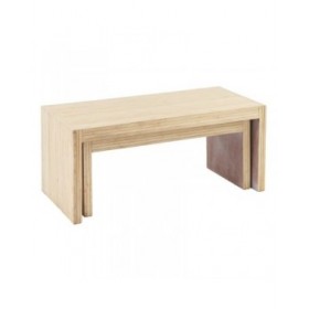 Tavolino da Caffè 110 x 55 x 50 cm Legno 2 Unità