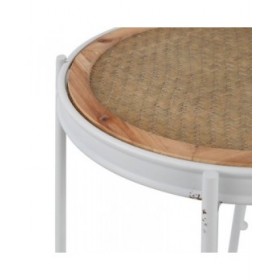 Tavolo aggiuntivo 50 x 50 x 53,5 cm Metallo Bianco