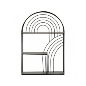 Scaffale 51 x 13 x 76,5 cm Nero Metallo