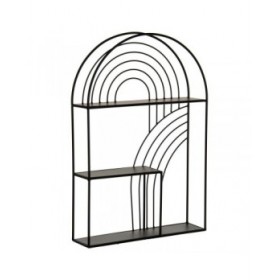 Scaffale 51 x 13 x 76,5 cm Nero Metallo