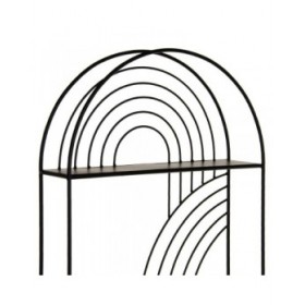 Scaffale 51 x 13 x 76,5 cm Nero Metallo