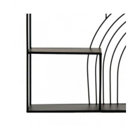 Scaffale 51 x 13 x 76,5 cm Nero Metallo